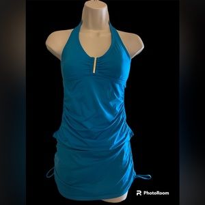 Calvin Klein turquoise swimsuit size S Like New 2 pc